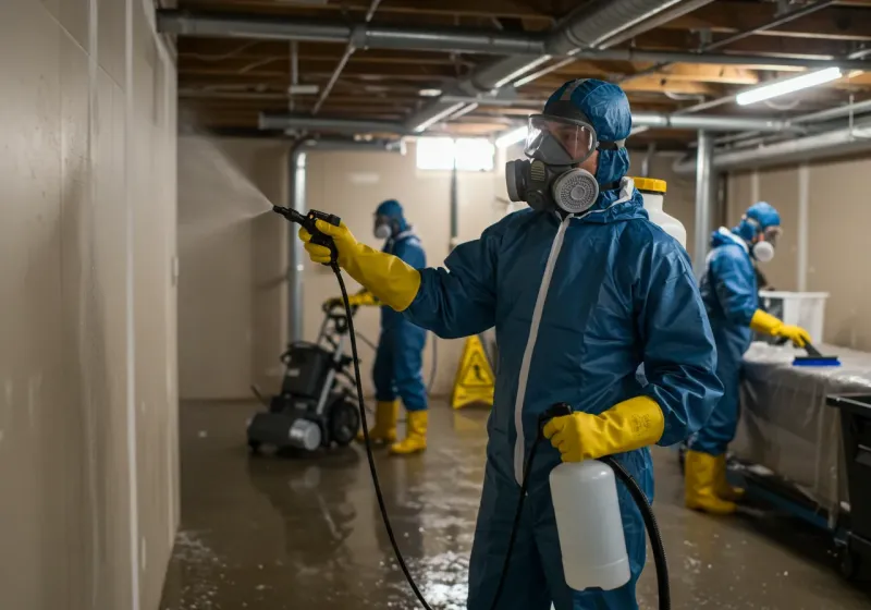 Basement Sanitization and Antimicrobial Treatment process in Auburn, KS